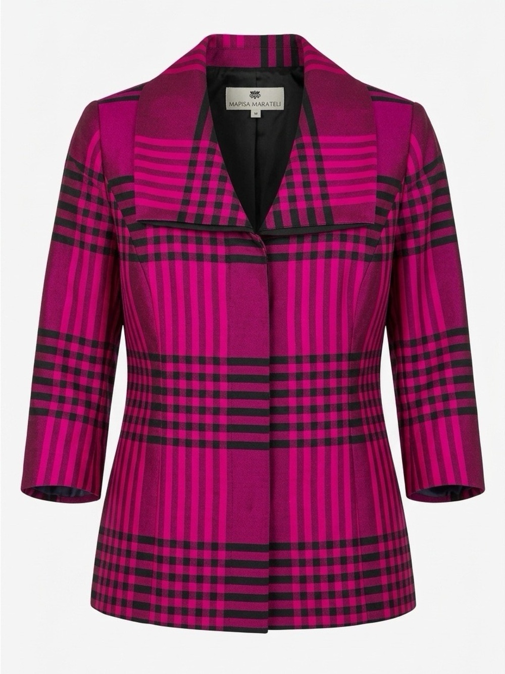 Marisa Baratelli - Women's Fuchsia Plaid Blazer